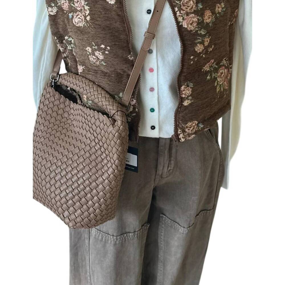 NEW SO ME women's floral vest in brown